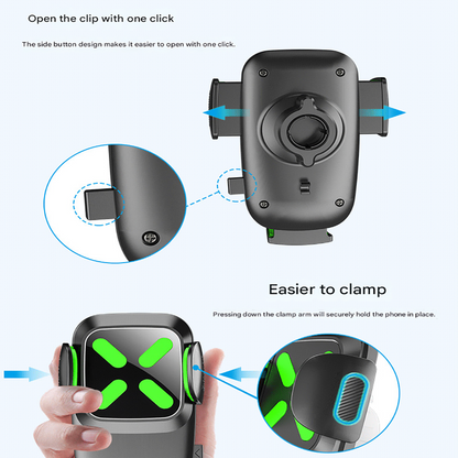 2-Pack Green Universal Car Sun Visor Phone Mount with 360Â° Rotation, Adjustable Clamp for 4.7-7 Inch Phones, Hands-Free Navigation & Charging Support for Safe Driving