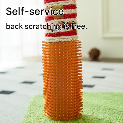 Colorful U-Shaped Cat Tree with Sisal Scratching Posts, Multi-Level Perch & Hanging Ball Toy - Compact Cat Climbing Frame for Small Spaces, Durable Fabric & Wood Construction for Kittens & Adult Cats