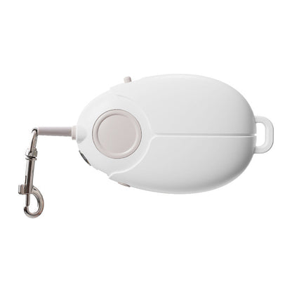 White Retractable Dog Leash with Luminous Rope 3M Anti-Tangle Automatic Extension Pet Walking Rope for Small to Medium Dogs Comfortable Grip and Lightweight Wrist Strap for Night Walks