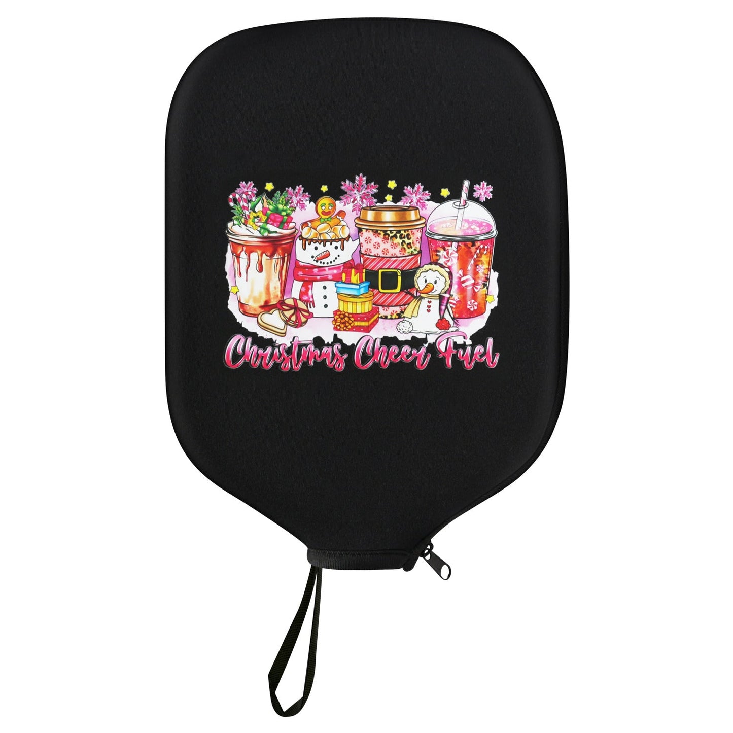 Black Neoprene Pickleball Paddle Cover Protective Case with Fun Graphic Design Durable Beach Tennis Racket Sleeve Bag for Table Tennis Paddles Shockproof Sports Equipment Storage(Style:2)