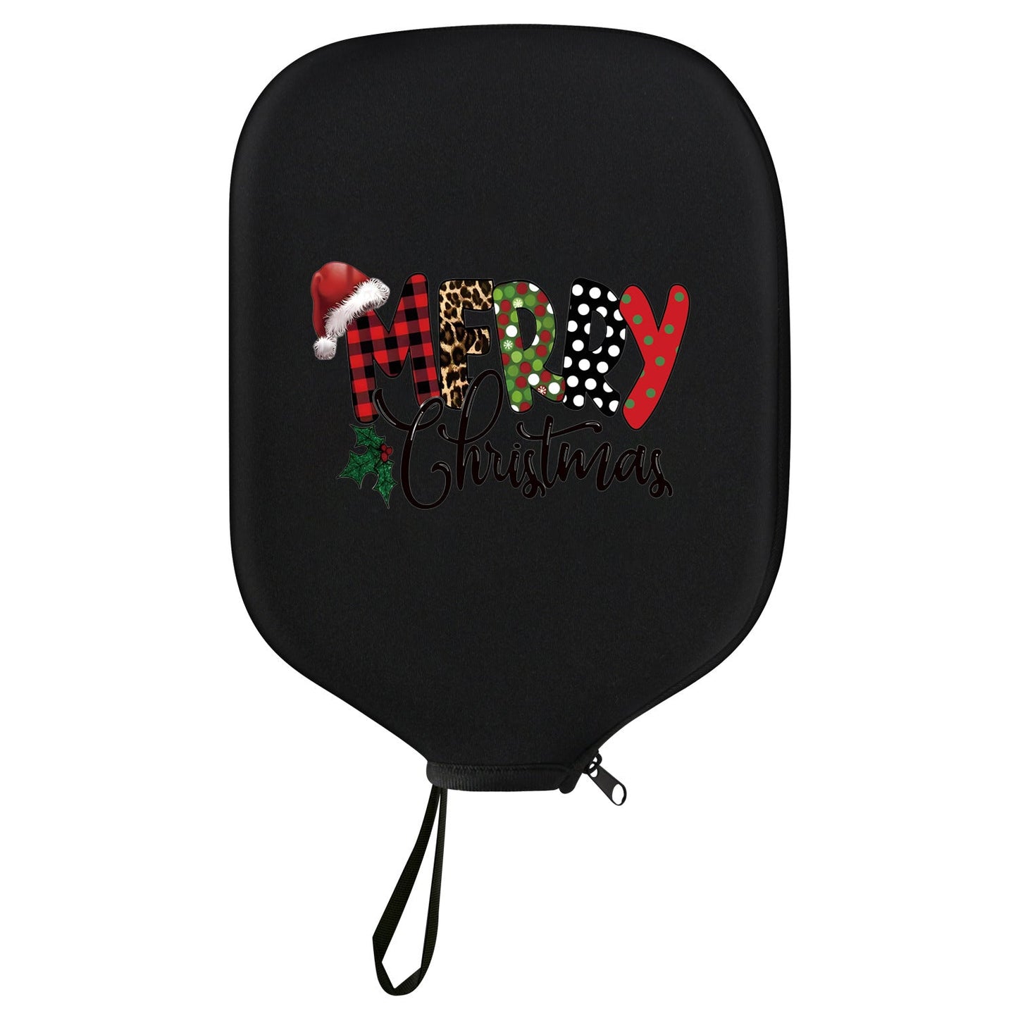 Black Neoprene Pickleball Paddle Cover Protective Case with Fun Graphic Design Durable Beach Tennis Racket Sleeve Bag for Table Tennis Paddles Shockproof Sports Equipment Storage(Style:3)