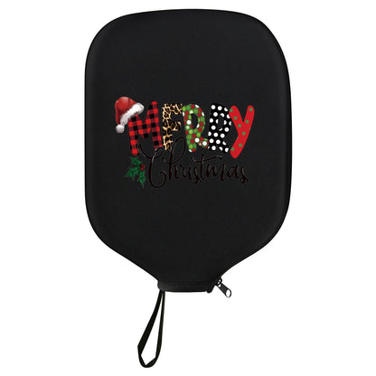 Black Neoprene Pickleball Paddle Cover Protective Case with Fun Graphic Design Durable Beach Tennis Racket Sleeve Bag for Table Tennis Paddles Shockproof Sports Equipment Storage(Style:3)