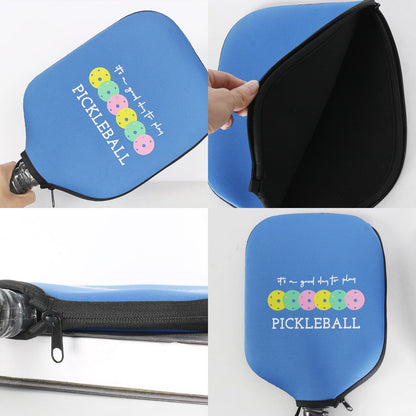 Black Neoprene Pickleball Paddle Cover Protective Case with Fun Graphic Design Durable Beach Tennis Racket Sleeve Bag for Table Tennis Paddles Shockproof Sports Equipment Storage(Style:4)