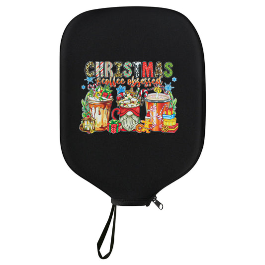 Black Neoprene Pickleball Paddle Cover Protective Case with Fun Graphic Design Durable Beach Tennis Racket Sleeve Bag for Table Tennis Paddles Shockproof Sports Equipment Storage(Style:5)