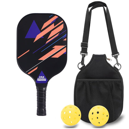 Professional Carbon Fiber Pickleball Paddle Set with Advanced Polymer Core - Includes Outdoor Balls & Portable Mesh Carry Bag(LT-602)