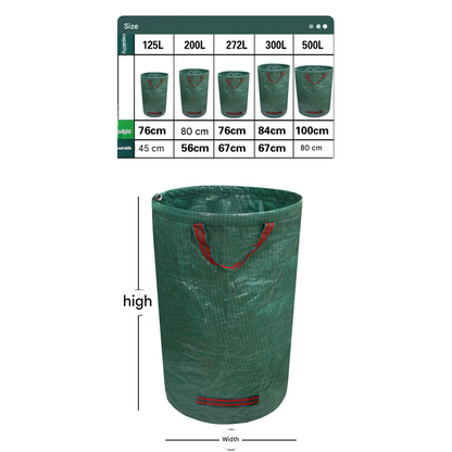 Heavy-Duty Pop-Up Garden Leaf Bag - Large Capacity PP Woven Collection Sack for Leaves, Weeds, Branches & Yard Debris(50L)