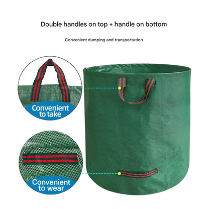 Heavy-Duty Pop-Up Garden Leaf Bag - Large Capacity PP Woven Collection Sack for Leaves, Weeds, Branches & Yard Debris(200L)
