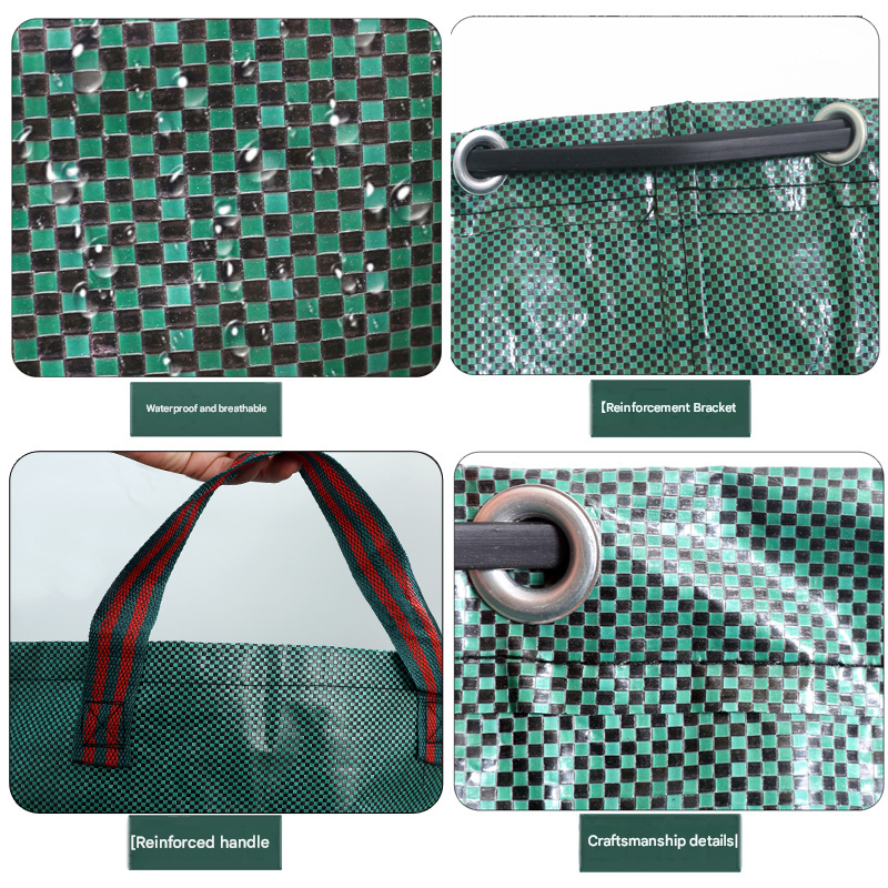 Heavy-Duty Pop-Up Garden Leaf Bag - Large Capacity PP Woven Collection Sack for Leaves, Weeds, Branches & Yard Debris(200L)
