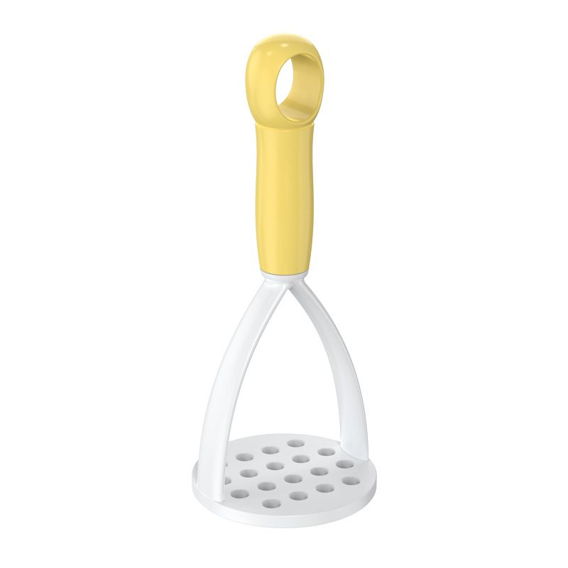 3-Pack Yellow Manual Potato Masher - Baby Food Maker & Vegetable Ricer with Reinforced Arch Design, Durable PP Kitchen Tool for Mashing Potatoes, Sweet Potatoes, and Fruits
