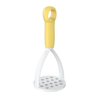 3-Pack Yellow Manual Potato Masher - Baby Food Maker & Vegetable Ricer with Reinforced Arch Design, Durable PP Kitchen Tool for Mashing Potatoes, Sweet Potatoes, and Fruits