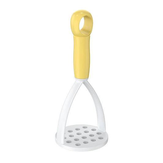 3-Pack Yellow Manual Potato Masher - Baby Food Maker & Vegetable Ricer with Reinforced Arch Design, Durable PP Kitchen Tool for Mashing Potatoes, Sweet Potatoes, and Fruits