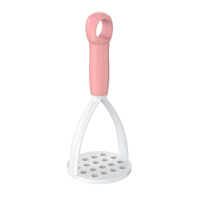 3-Pack Pink Manual Potato Masher - Baby Food Maker & Vegetable Ricer with Reinforced Arch Design, Durable PP Kitchen Tool for Mashing Potatoes, Sweet Potatoes, and Fruits