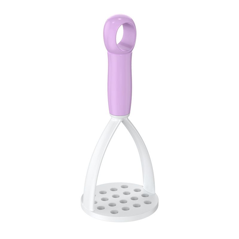 3-Pack Purple Manual Potato Masher - Baby Food Maker & Vegetable Ricer with Reinforced Arch Design, Durable PP Kitchen Tool for Mashing Potatoes, Sweet Potatoes, and Fruits