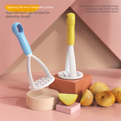 3-Pack Purple Manual Potato Masher - Baby Food Maker & Vegetable Ricer with Reinforced Arch Design, Durable PP Kitchen Tool for Mashing Potatoes, Sweet Potatoes, and Fruits
