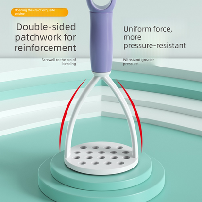 3-Pack Green Manual Potato Masher - Baby Food Maker & Vegetable Ricer with Reinforced Arch Design, Durable PP Kitchen Tool for Mashing Potatoes, Sweet Potatoes, and Fruits