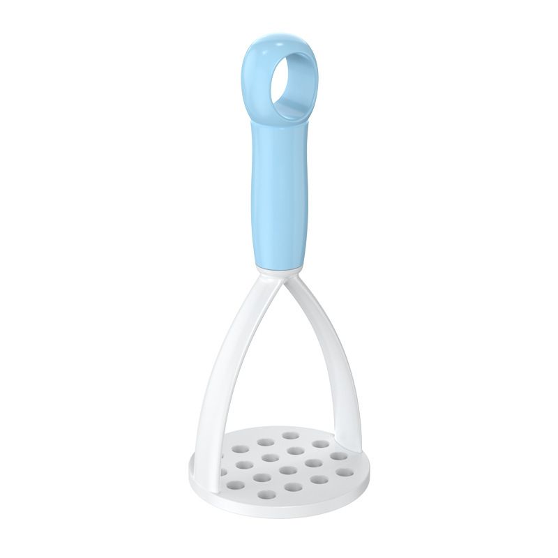 3-Pack Blue Manual Potato Masher - Baby Food Maker & Vegetable Ricer with Reinforced Arch Design, Durable PP Kitchen Tool for Mashing Potatoes, Sweet Potatoes, and Fruits