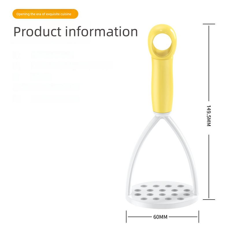 3-Pack Pink,yellow and purple Manual Potato Masher - Baby Food Maker & Vegetable Ricer with Reinforced Arch Design, Durable PP Kitchen Tool for Mashing Potatoes, Sweet Potatoes, and Fruits