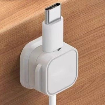 24 White Pack Magnetic Cable Organizer Clips for Desk and Car, Reusable Adhesive Cord Management Holder for Charging Cables, USB Wires, Headphones, HDMI, and Power Cords