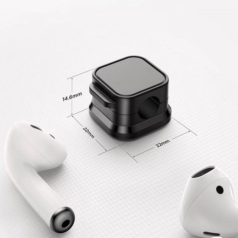 24 White Pack Magnetic Cable Organizer Clips for Desk and Car, Reusable Adhesive Cord Management Holder for Charging Cables, USB Wires, Headphones, HDMI, and Power Cords