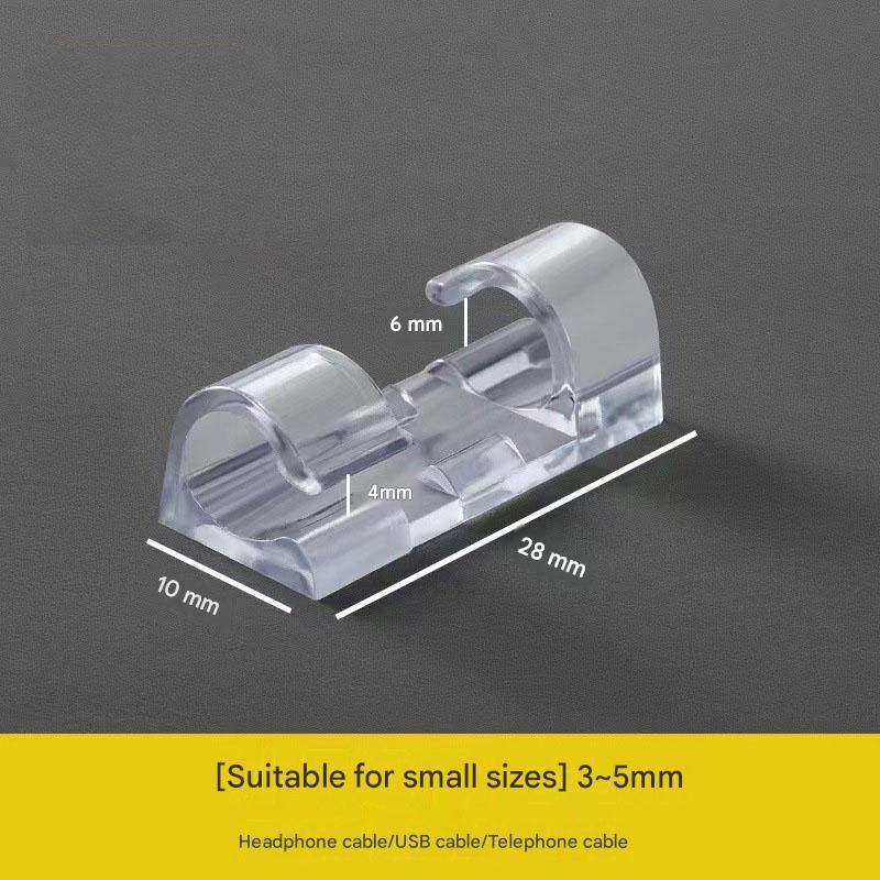 100 Pack Self-Adhesive Cable Clips Non-Marking Cord Management Holder for Desk and Car, Drill-Free Wire Fixer Solution for Local Workspaces(Small size)