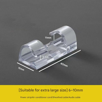 100 Pack Self-Adhesive Cable Clips Non-Marking Cord Management Holder for Desk and Car, Drill-Free Wire Fixer Solution for Local Workspaces(Extra large size)