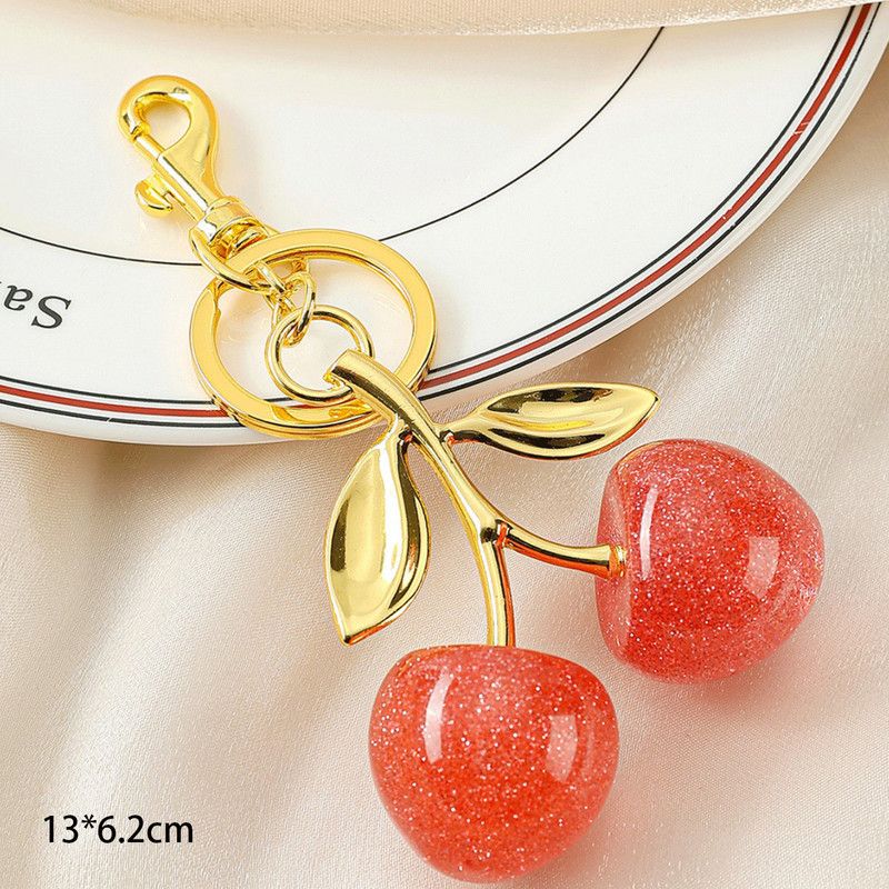 Fashionable Cherry Keychain with Fruit Pendant for Handbags and Keys Stylish Accessory Solution for Local Trendsetters(A04)