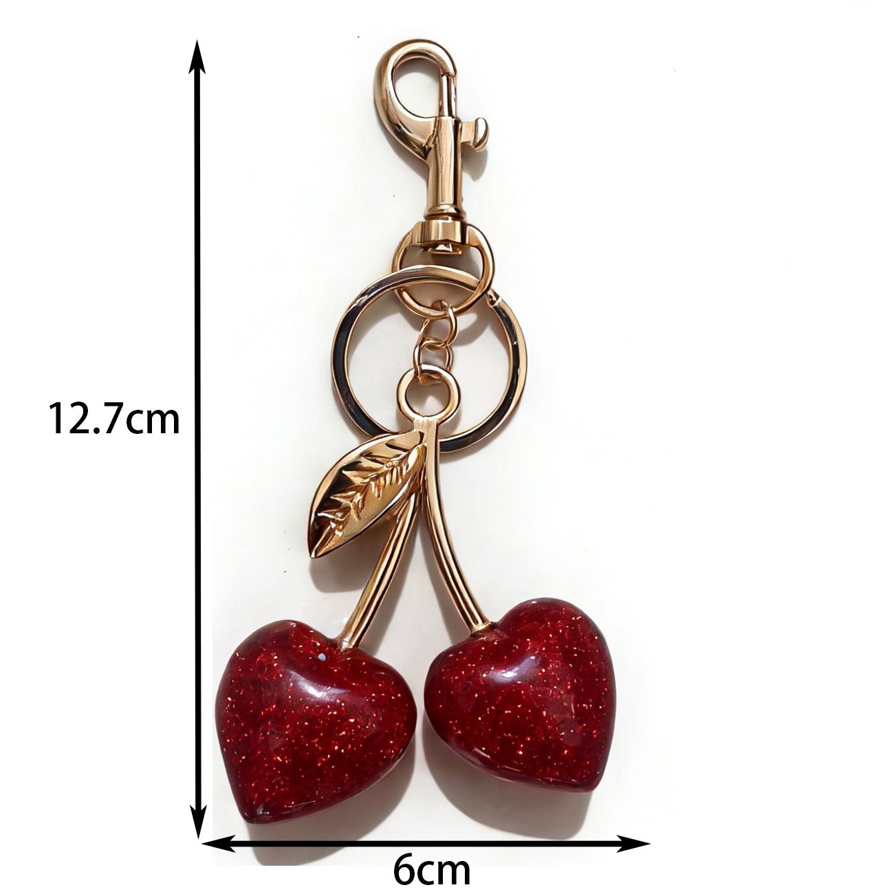 Fashionable Fashionable Cherry Keychain with Fruit Pendant for Handbags and Keys Stylish Accessory Solution for Local Trendsetters Cherry Keychain with Fruit Pendant for Handbags and Keys Stylish Accessory Solution for Local Trendsetters(Cherries of Love)