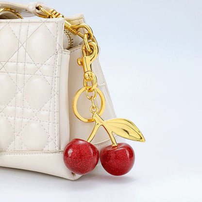 Fashionable Fashionable Cherry Keychain with Fruit Pendant for Handbags and Keys Stylish Accessory Solution for Local Trendsetters Cherry Keychain with Fruit Pendant for Handbags and Keys Stylish Accessory Solution for Local Trendsetters(Cherries of Love)