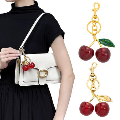 Fashionable Fashionable Cherry Keychain with Fruit Pendant for Handbags and Keys Stylish Accessory Solution for Local Trendsetters Cherry Keychain with Fruit Pendant for Handbags and Keys Stylish Accessory Solution for Local Trendsetters(Diamond-studded c