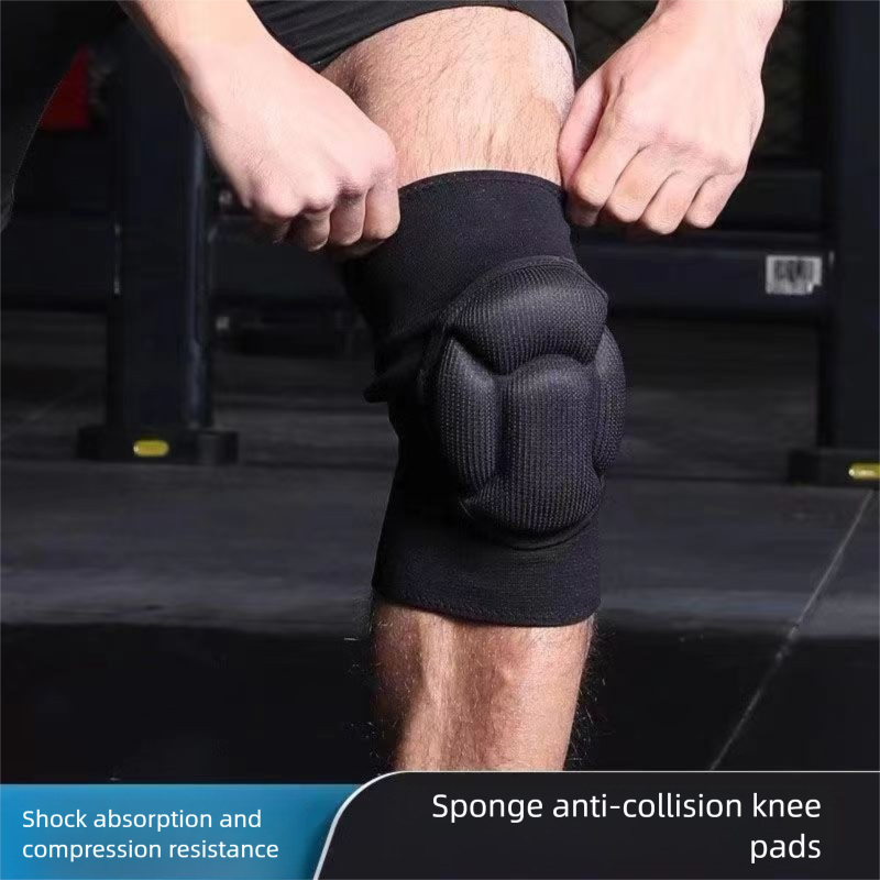 Size L Black Protective Sponge Knee Pads for Cycling and Climbing Impact Resistant Guard Pair for Sports and Roller Skating Comfort Solution for Local Athletes(1 Pair)