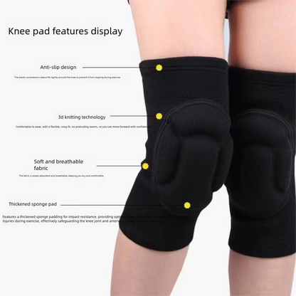 Size L Black Protective Sponge Knee Pads for Cycling and Climbing Impact Resistant Guard Pair for Sports and Roller Skating Comfort Solution for Local Athletes(1 Pair)