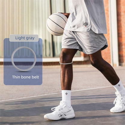 5 Pairs Grey Patellar Tendon Silicone Stabilizer Knee Straps for Running and Basketball, Breathable Elastic Support Bands for Local Active Individuals