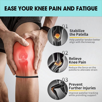 5 Pairs Light blue Patellar Tendon Silicone Stabilizer Knee Straps for Running and Basketball, Breathable Elastic Support Bands for Local Active Individuals