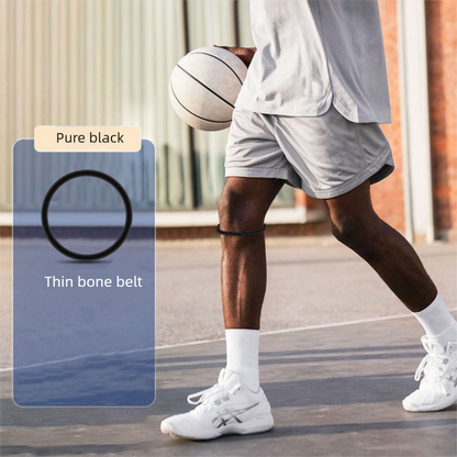 5 Pairs Black Patellar Tendon Silicone Stabilizer Knee Straps for Running and Basketball, Breathable Elastic Support Bands for Local Active Individuals