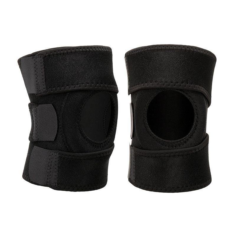 Black Upgraded Sport Knee Pads with Dual Spring Support and Shock Absorption for Basketball Cycling and Training Stabilizing Joint Compression for Local Athletes