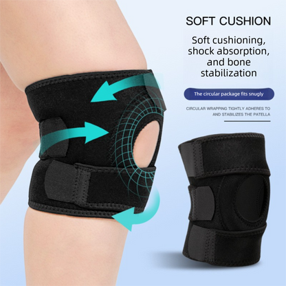Black Upgraded Sport Knee Pads with Dual Spring Support and Shock Absorption for Basketball Cycling and Training Stabilizing Joint Compression for Local Athletes