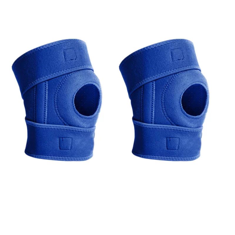Blue Upgraded Sport Knee Pads with Dual Spring Support and Shock Absorption for Basketball Cycling and Training Stabilizing Joint Compression for Local Athletes