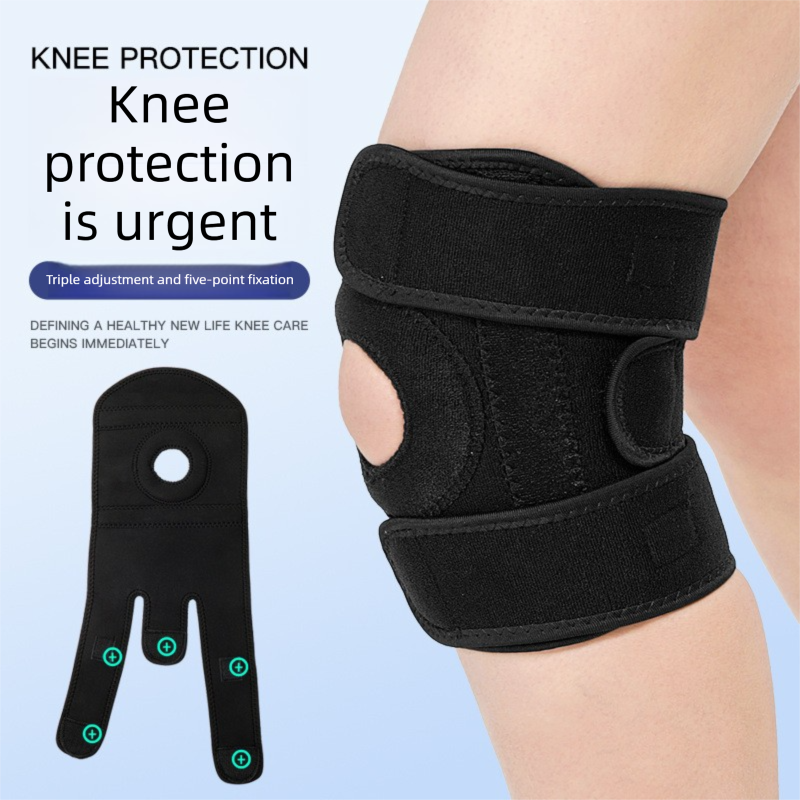 Blue Upgraded Sport Knee Pads with Dual Spring Support and Shock Absorption for Basketball Cycling and Training Stabilizing Joint Compression for Local Athletes