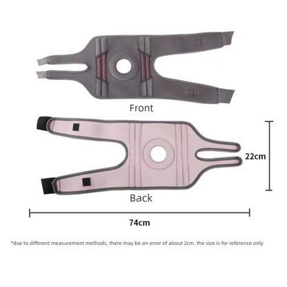 Grayish pink Adjustable Open Patella Knee Brace with Spring Support and Compression Straps for Basketball Squats and Running Joint Protection for Local Athletes