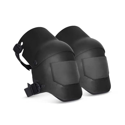 Black Professional Grade TPU Construction Knee Pads Wear-Resistant Shock Absorbing Foldable Design for Local Engineering Projects and Site Safety (1 Pair)