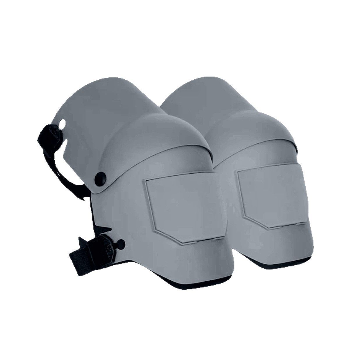 Grey Professional Grade TPU Construction Knee Pads Wear-Resistant Shock Absorbing Foldable Design for Local Engineering Projects and Site Safety (1 Pair)