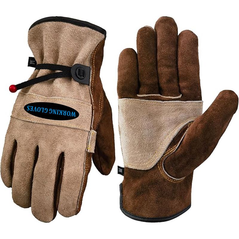 Size M Durable Cowhide Work Gloves for Welding Gardening and Outdoor Camping Thorn Proof Heat Resistant Hand Protection for Local Professionals