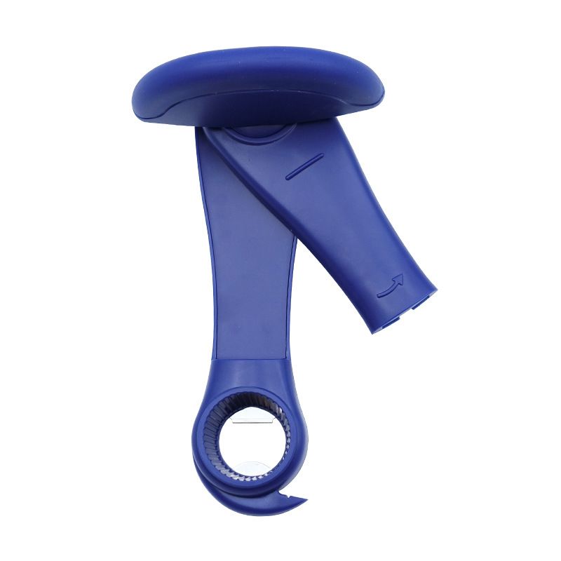 Blue Multifunctional Manual Can Opener with Safe Smooth Edge Cutting Effort-Saving Design for Home Kitchen Easy Opening Solution for Local Households