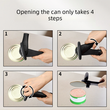 Blue Multifunctional Manual Can Opener with Safe Smooth Edge Cutting Effort-Saving Design for Home Kitchen Easy Opening Solution for Local Households