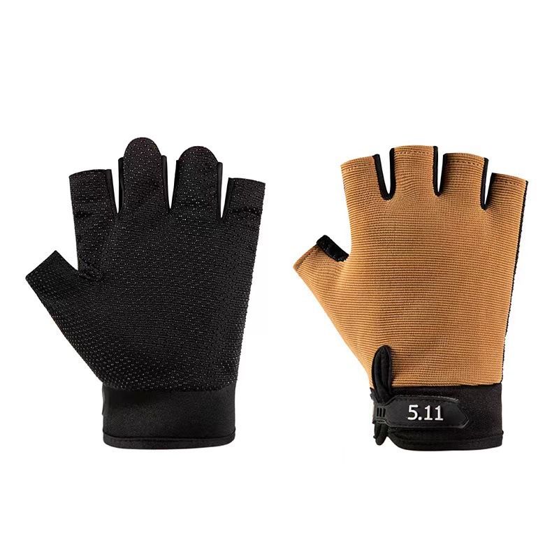 Yellow Tactical Half Finger Gloves with Hard Knuckle Protection - Non-Slip Breathable Combat Gloves for Men and Women, Heavy Duty Fingerless Design for Outdoor Training, Hiking, Cycling and Shooting
