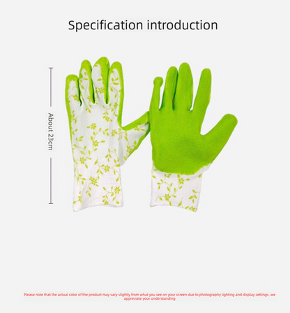 3 Pairs Red Gardening Gloves with Breathable Latex Coating - Non-Slip Protective Work Gloves for Yard Work Planting and Outdoor Maintenance - All-Day Comfort and Dexterity for Gardeners