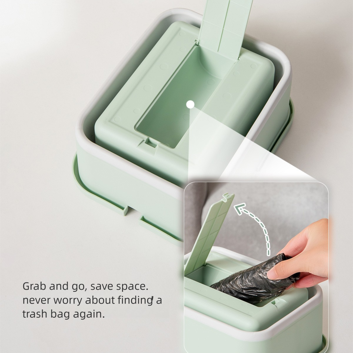 Beige Foldable Car Trash Can and Multi-Functional Storage Bin - Includes 5 Rolls of Bags - Leak-Proof Waterproof Design for Road Trips, Camping and Daily Commuting - Space Saving Portable Organiser(medium)