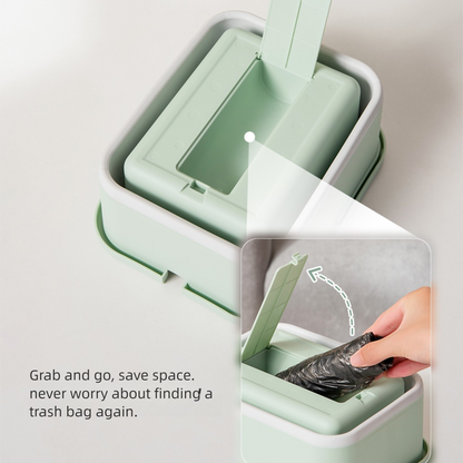 Beige Foldable Car Trash Can and Multi-Functional Storage Bin - Includes 5 Rolls of Bags - Leak-Proof Waterproof Design for Road Trips, Camping and Daily Commuting - Space Saving Portable Organiser(medium)