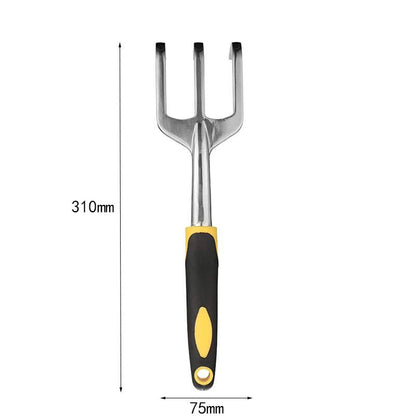 3-Piece Green Gardening Tool Set - Heavy Duty Aluminum Alloy with Bonus Claw Gardening Gloves - Rust Resistant Hand Trowel, Cultivator and Transplanter for Planting, Digging and Weeding