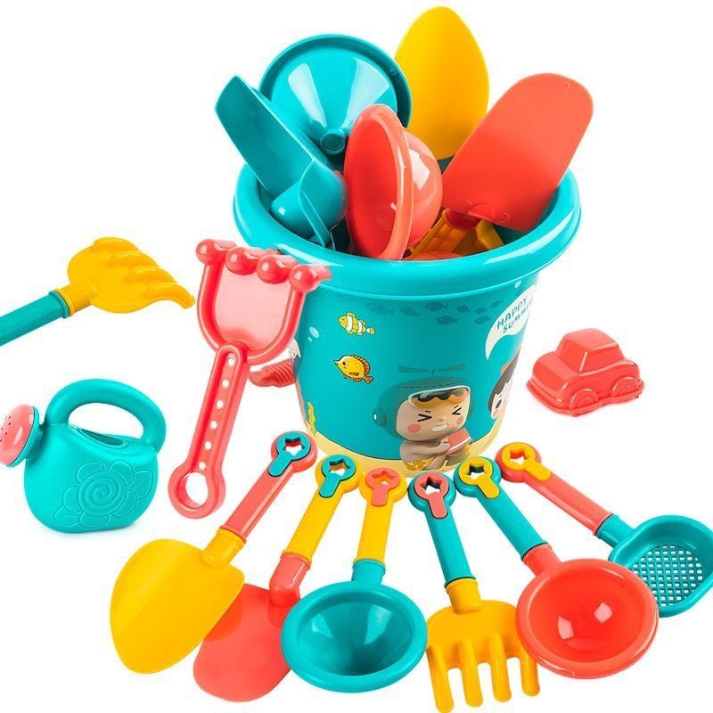 23-Piece Kids Beach Toy Set with Sand Truck and Bucket - Complete Summer Outdoor Play Kit with Molds and Shovels for Sandpit and Backyard Fun - Durable BPA-Free Sensory Toys for Children